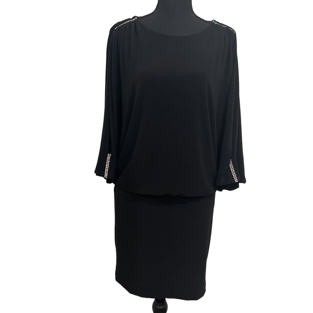 Cache Black Midi Dress